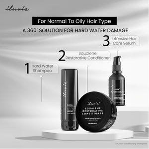 Complete Professional System | Shampoo, Conditioner & Serum | Hard Water Haircare | For Oily Scalp & Flat Hair